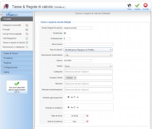 Esempio di regole di calcolo del prezzo base a partire dal prezzo di costo in VirtueMart 2.0